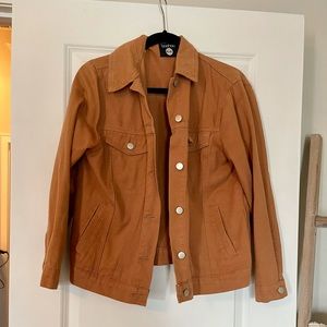 Boohoo burnt Orange khaki button jacket